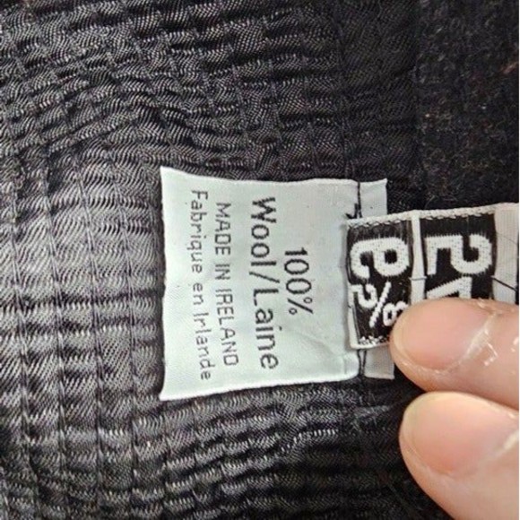 NWT Jonathan Richards Dark Grey Tweed Bucket Hat Size 6 5/8/54 100% Wool - Picture 11 of 11